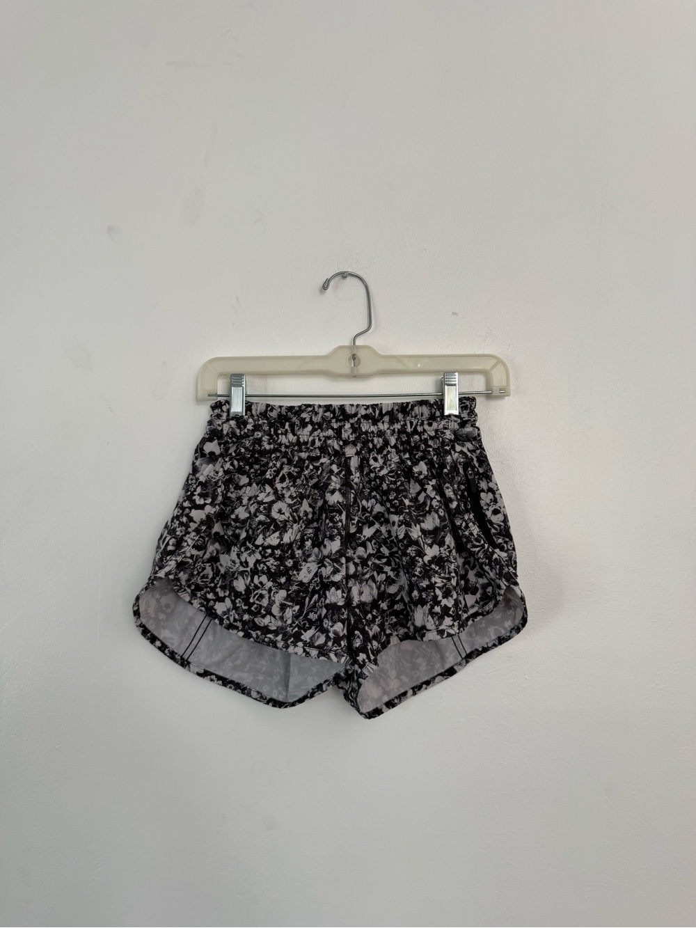 lululemon athletica Black & White Floral Athletic Shorts